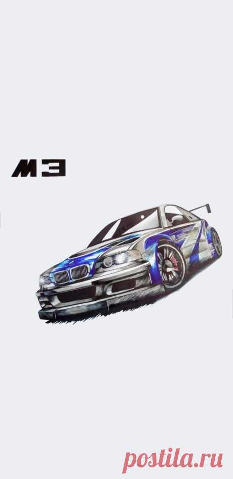 Обои на телефон для пацанов машина БМВ gtr m3.