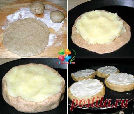 Шаньги ржаные пресные с картошкой