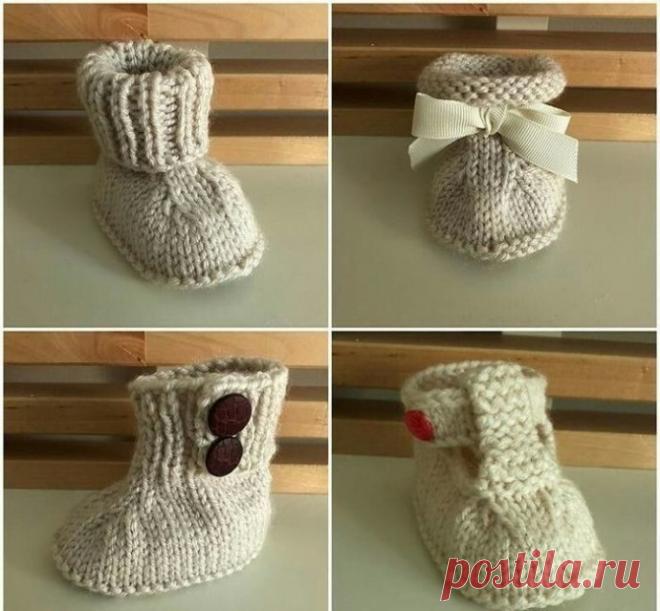 Бесшовные пинетки для малыша