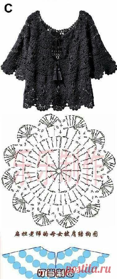 Идея для свободной вязаной кофточки Конкурс 