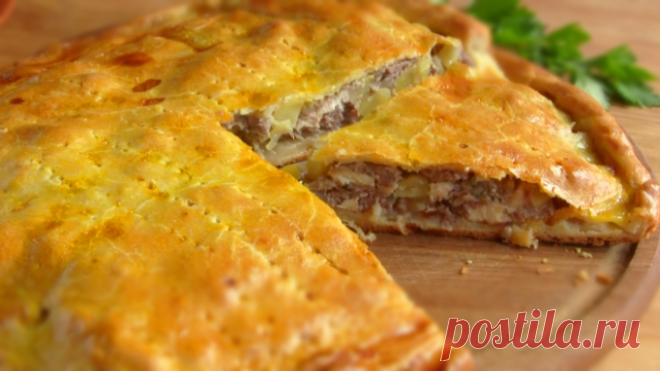 Пирог с мясом и картошкой-простой рецепт - Простые рецепты