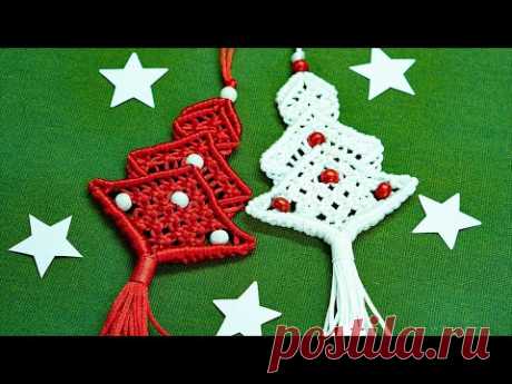 Macrame tutorial: DIY Christmas Tree Macrame | Hướng dẫn thắt cây noel treo cây thông - YouTube