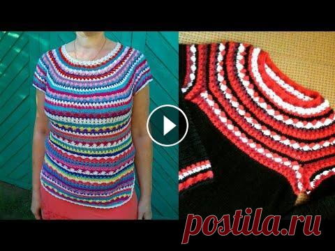 Туника крючком по мотивам Ванессы Монторо // Crocheted tunic based on Vnessa Montoro. В этом видео я расскажу о тунике связанной по мотивам Ванессы Монторо. Росток азиатский, составляет 1 раппорт (6 рядов). ЯНДЕКС ДЗЕН: Я в ИГ . . Ссылк...