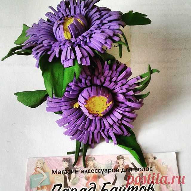 Цена 750 руб. Свежие, весенние #цветочки, как будто с клумбы. Материал #фоамиран. #Банты #Ободки #Заколки #Резинки #Повязки #Чертановская #Парадбантов