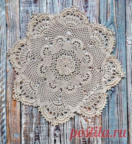 Очаровательная салфеточка крючком