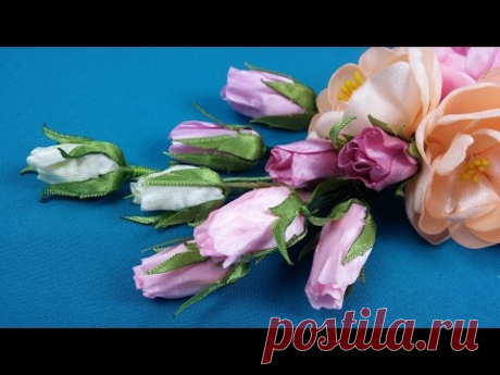 Quick ribbon rose bud/Rosebud rápida de las cintas/Быстрый бутон розы из лент