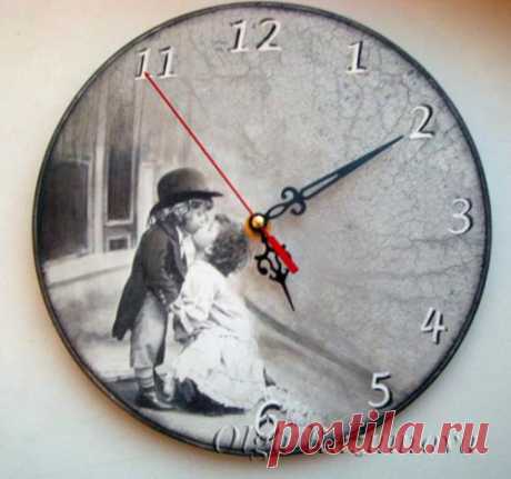 Декупаж - Сайт любителей декупажа - DCPG.RU | Часы "Поцелуй"