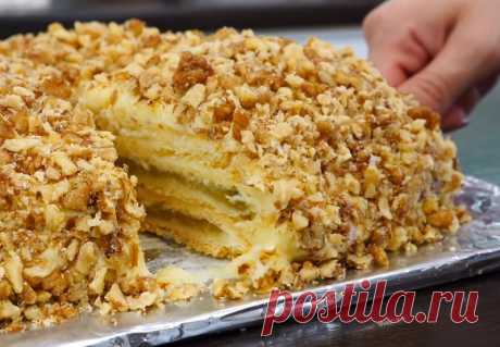 Баварский яблочный торт. Вкуснотище! по способу приготовления напоминает любимую многими с детства «Избушку». Кисло-сладкие яблоки в нём приятно сочетаются с заварным кремом и молотыми