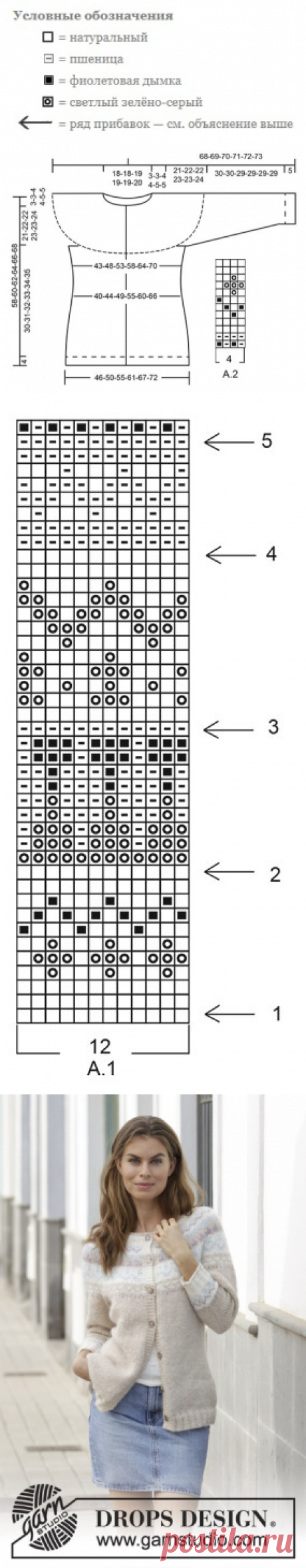 DROPS 191-3 NOUGAT CARDIGAN ☼ С ПЕРЕВОДОМ / Всё из мира рукоделия (изучаю и делюсь различными техниками и видами рукоделия)