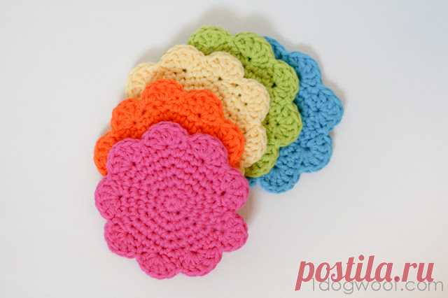 Цветок Подстаканники Pattern - одна собака Гав