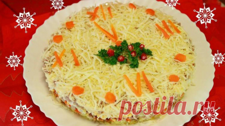 Салат " Новогодняя мелодия" - Простые рецепты Овкусе.ру
