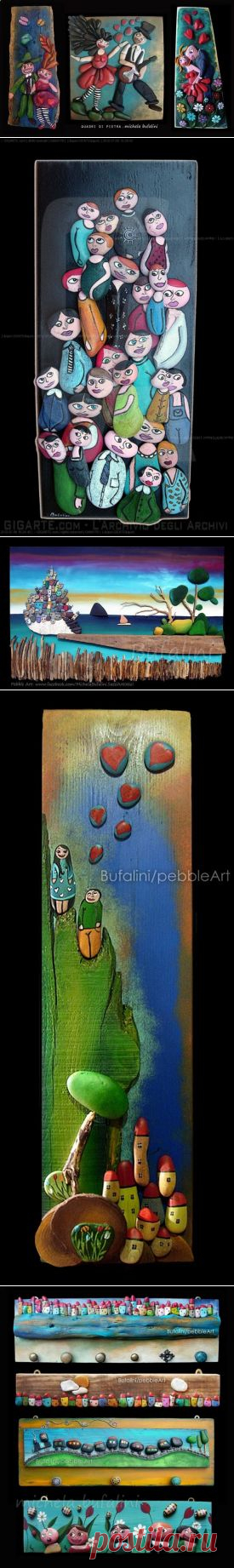 Замечательные картины из камней от Michela Bufalini.
