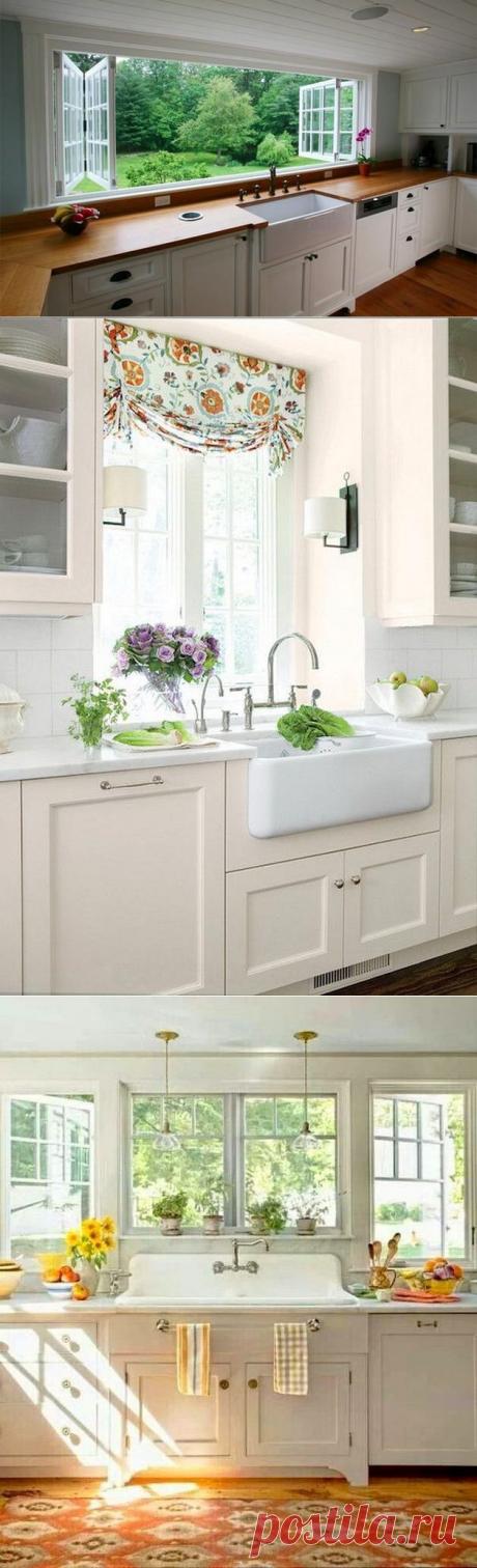 30 идей и планов расположения раковины под окном — Мой дом