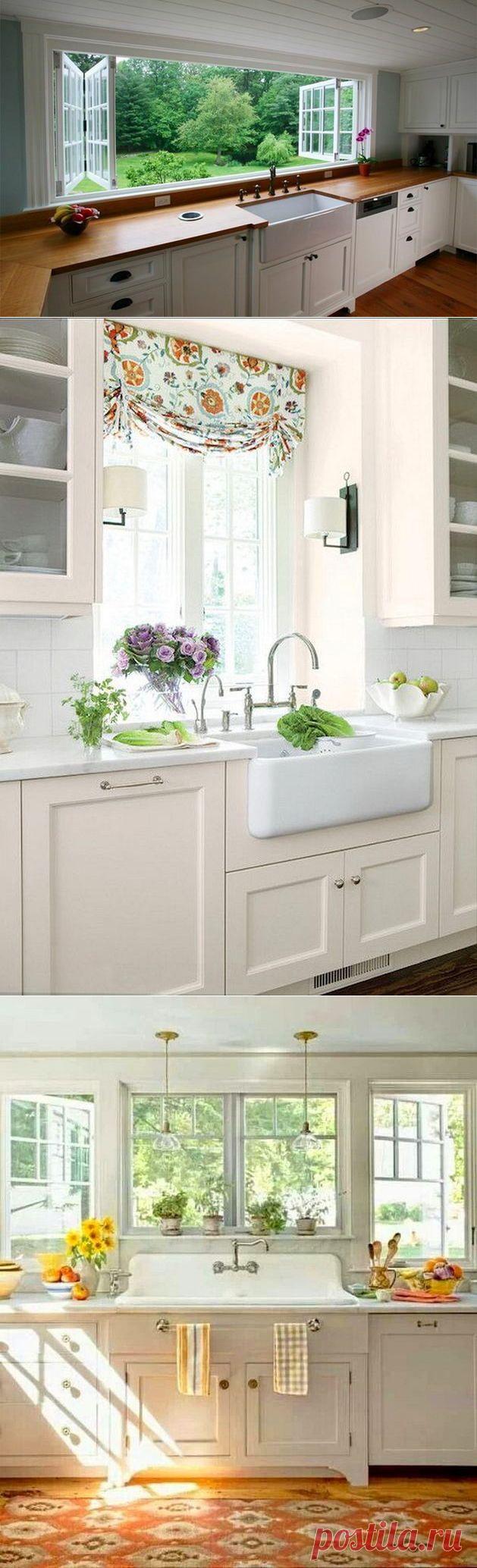 30 идей и планов расположения раковины под окном — Мой дом