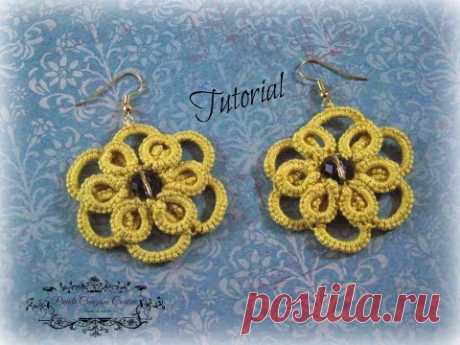 Tutorial chiacchierino ad ago: realizzare gli orecchini &quot;Sunflower&quot; con la tecnica Ankars