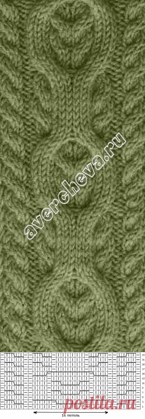 узор 20 |  каталог вязаных спицами узоров