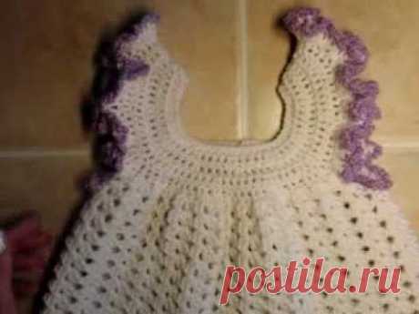 0 Как связать красивое платье, образец, материалы - YouTube