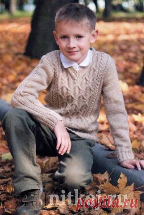 Пуловер для мальчика » Ниткой - вязаные вещи для вашего дома, вязание крючком, вязание спицами, схемы вязания