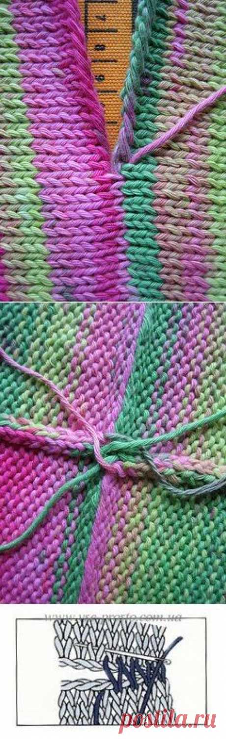 Незаметное соединение вязаных деталей аккуратным швом.МК в фото + видео-урок