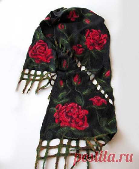 Nuno felted scarf - Rose | Flickr - Photo Sharing!