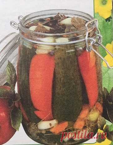 ЗАГОТОВКИ НА ЗИМУ
МАРИНОВАННЫЕ ОГУРЦЫ С ПЕРЧИКОМ
