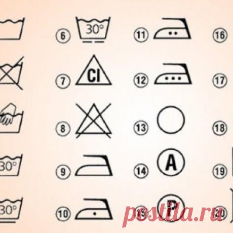 Стирай правильно: расшифровка значков на ярлыках одежды - МирТесен