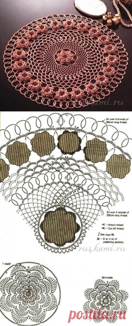 Салфетка с цветами » Сайт 