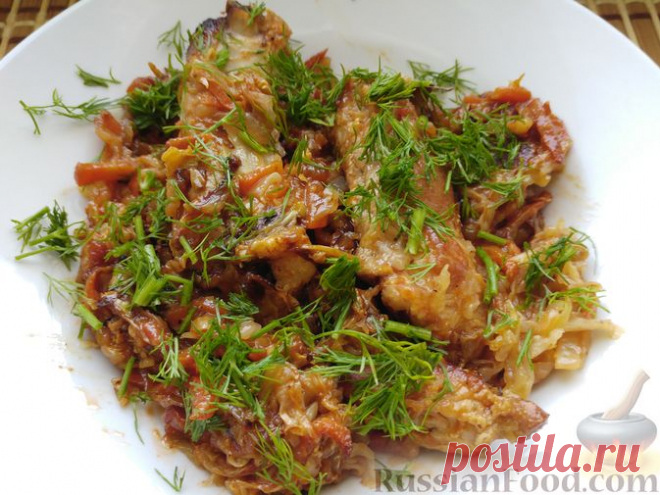 Рецепт: Капуста, тушенная в горшочке на RussianFood.com