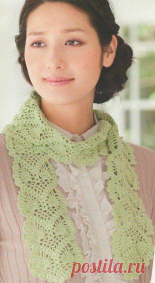 Шарфик крючком | Рукоделие и вязание