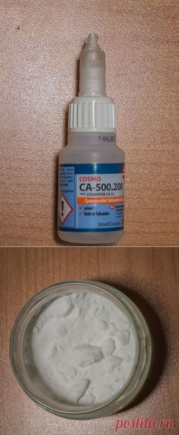 Сода, смешанная с суперклеем, способна творить чудеса!