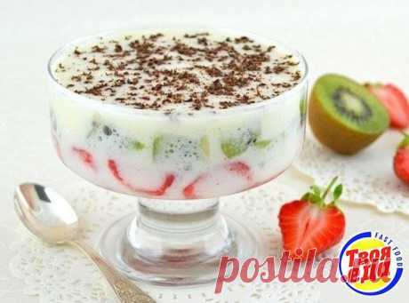 Фрукты в зефирном креме