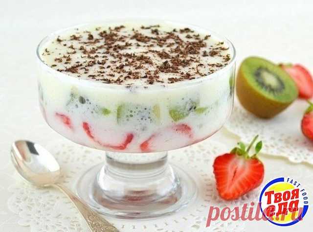 Фрукты в зефирном креме