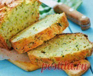 Хлебец кабачковый с чесноком и зеленью | vkusnyymir