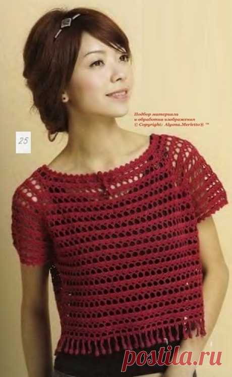 Вязание крючком: топы, корсеты | Записи в рубрике Вязание крючком: топы, корсеты | Мир моих многочисленных увлечений!!!!!!!!!!!