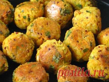 Биточки из окары с рисом и овощами