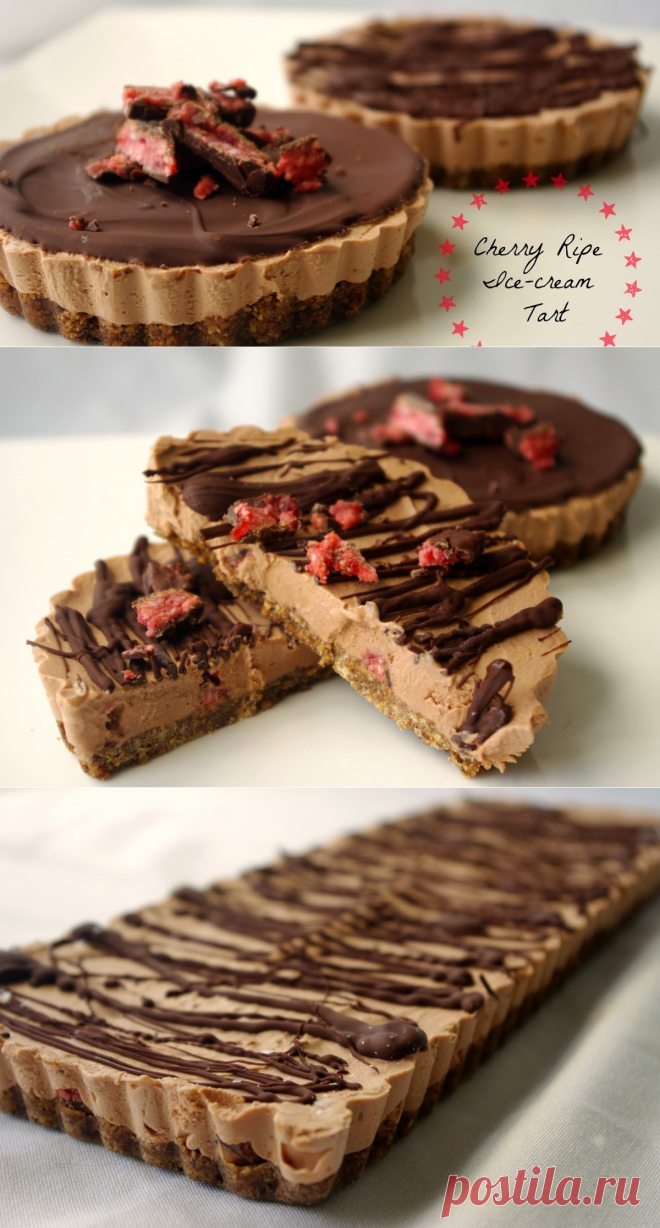 Cherry Ripe Ice-Cream Tart