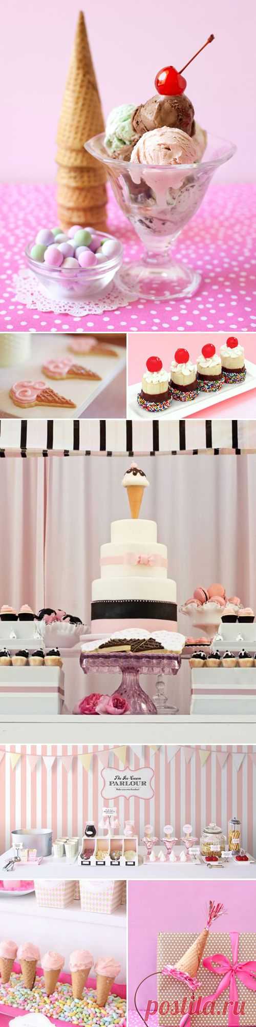 Kid's Birthday Party Ideas - Ice Cream Social Birthday Party