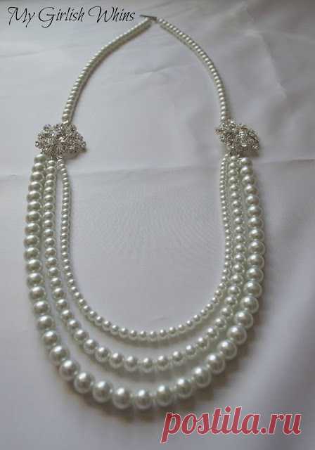 Колье из жемчуга. Мастер-класс.