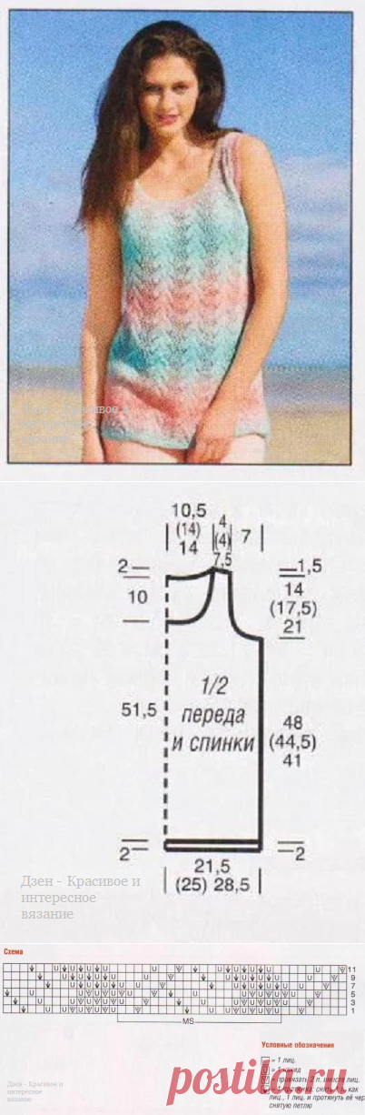 Летние майки связанные спицами со схемами | Красивое и интересное вязание | Яндекс Дзен