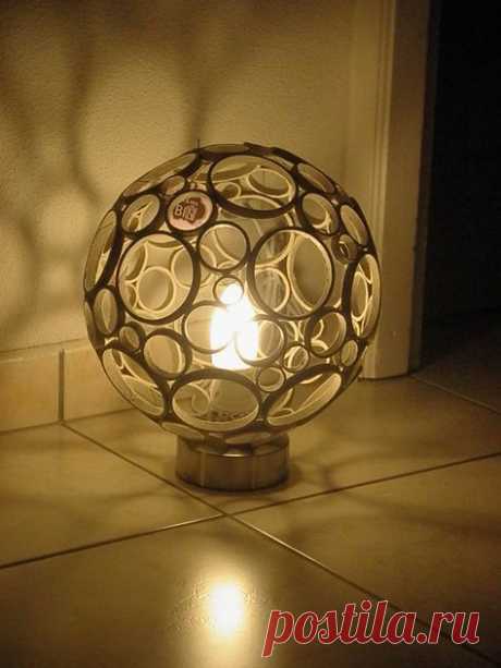Lampe d'ambiance &quot;bulle&quot; en rouleaux de carton : Luminaires par mr-and-mrs-bin
