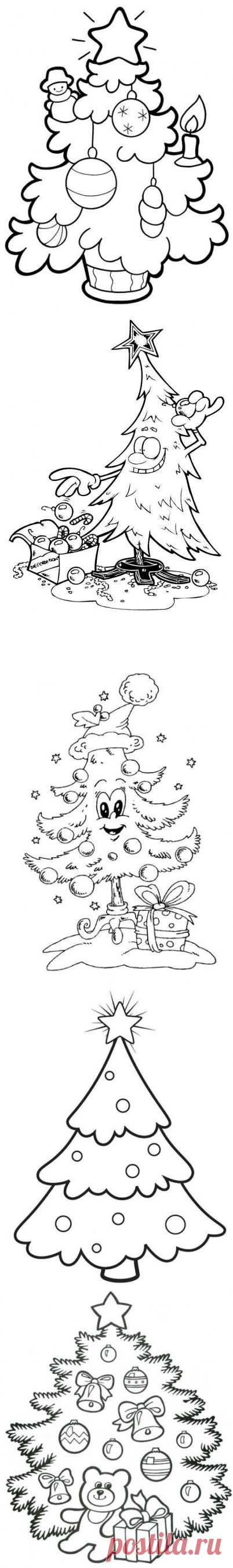 Трафареты елочек/Handmade Club