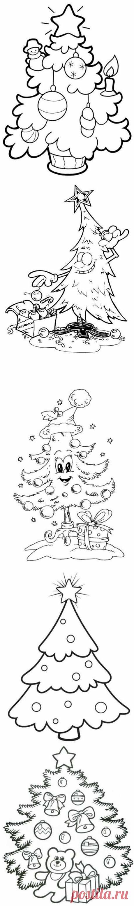 Трафареты елочек/Handmade Club