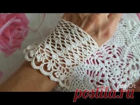 Красивый узор для перчаток крючком