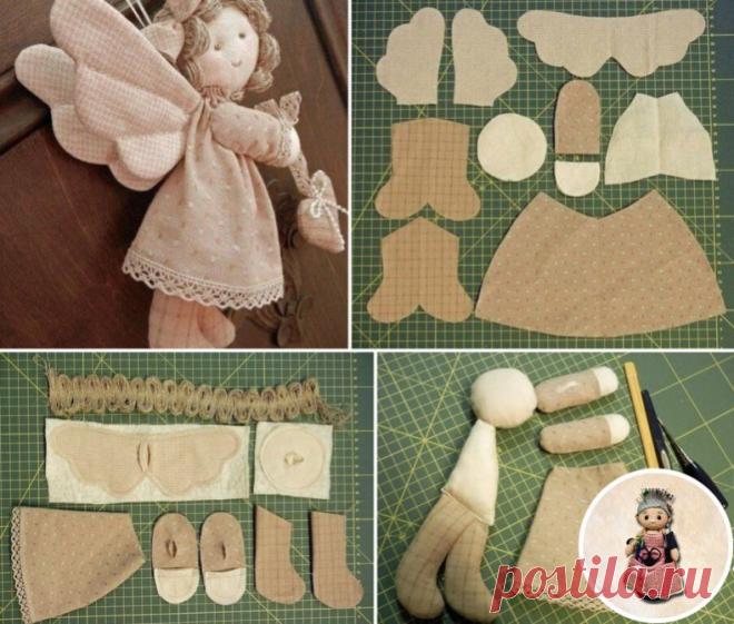 Куколка-ангел из ткани своими руками