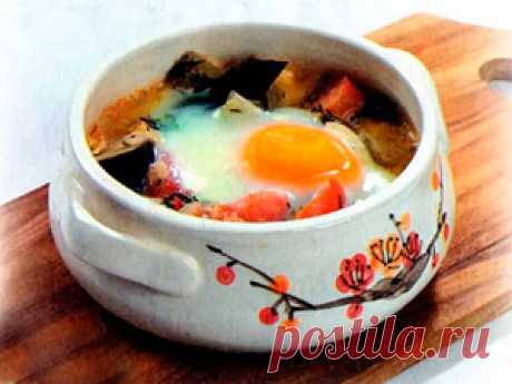 Баклажаны в горшочках запеченные с помидорами и грибами:Рецепт №1