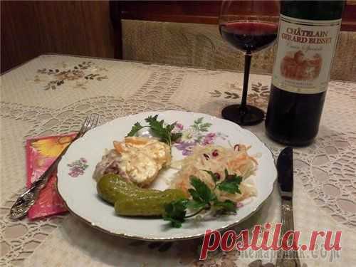 Свинина (курица) с ананасами и йогуртом