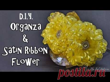 Organza &amp; Satin Ribbon Flower | MyInDulzens