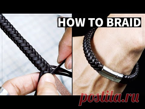 Как сплести браслет из 8 прядей с помощью кожаных шнуров