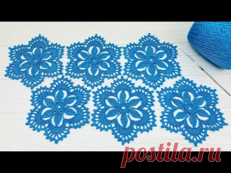 Ажурные мотивы крючком. Уроки ВЯЗАНИЯ Литке Татьяны