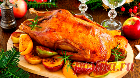 Гусь в духовке. Рождественский гусь. Мясо гуся в рукаве | ДВОЕ НА КУХНЕ | Дзен